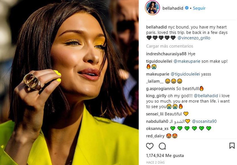 nuevo peinado de Bella Hadid