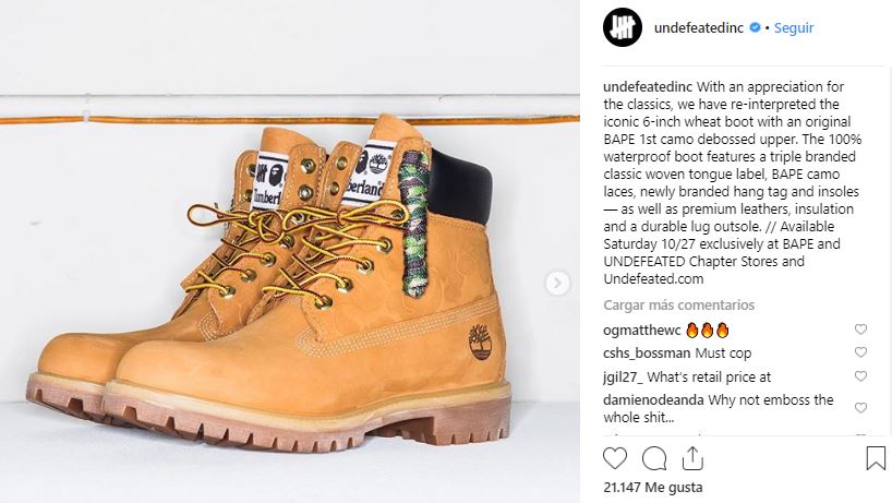 UNDEFEATED x BAPE x Timberland
