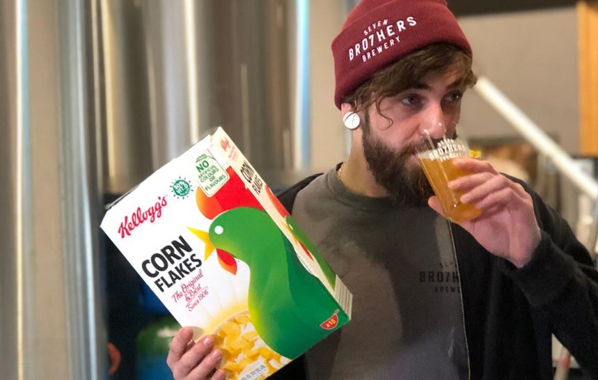 cerveza de copos de maíz