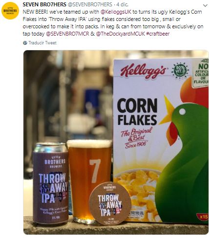 cerveza de copos de maíz