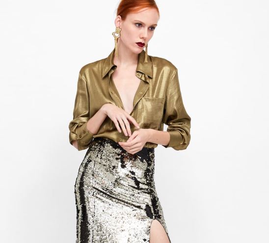 vestido camisero zara