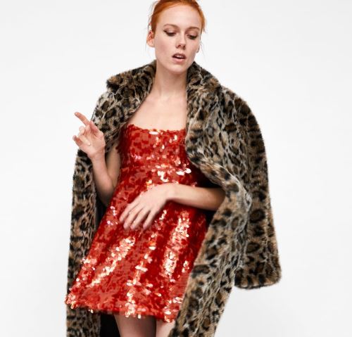 vestido rojo zara