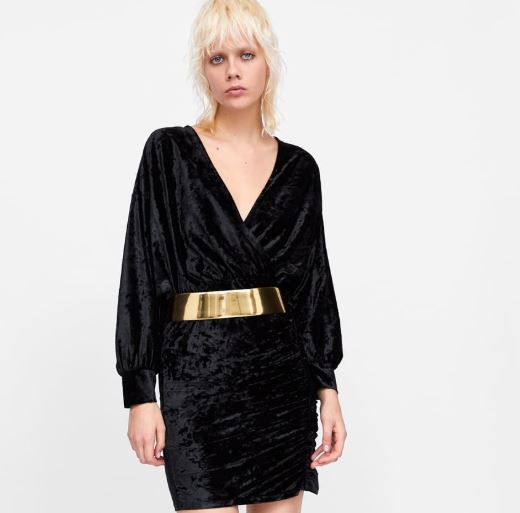 vestido terciopelo zara