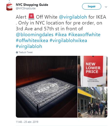 lfombra de Virgil Abloh x IKEA "KEEP OFF"