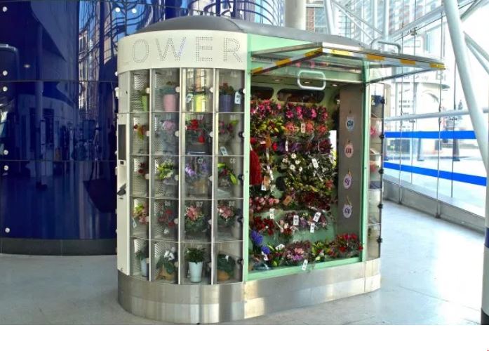 máquinas expendedoras de flores