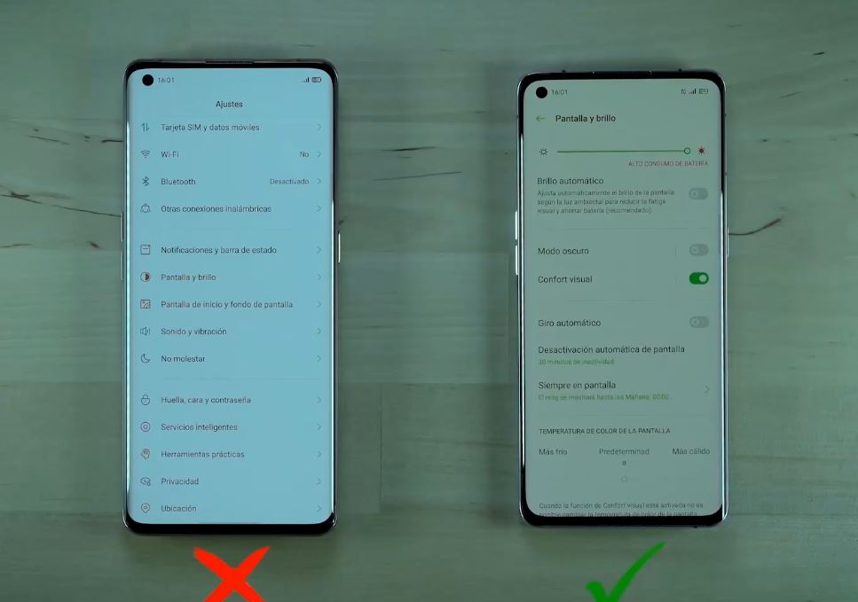 luz azul de las pantallas