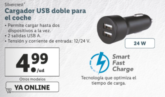 accesorios de coche cargador usb